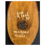 K. Pool Mallard Drake Wood Duck Decoy