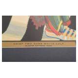 Chief Two Guns White Calf Print - Winold Reiss Glacier National Park Framed