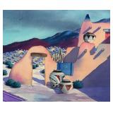 Pueblo Woman in Village Scene Print by Doreman Burns