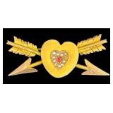 BG - Vintage Pins - Assorted Gold-Tone & Enamel Brooches