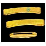 BG - Vintage Pins - Assorted Gold-Tone & Enamel Brooches