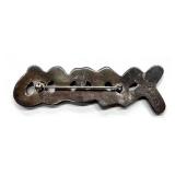 Sterling Silver XO Brooch Pin