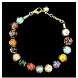 Petralula or Lasoth Murano Glass Bead Bracelet - Venice, Multicolor