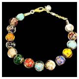 Petralula or Lasoth Murano Glass Bead Bracelet - Venice, Multicolor
