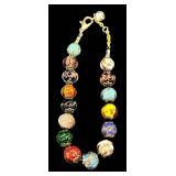 Petralula or Lasoth Murano Glass Bead Bracelet - Venice, Multicolor