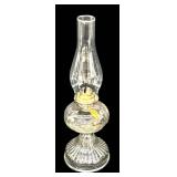 Vintage Pressed Glass Oil Lamp - Hurricane Lamp