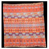 Vintage Tribal Geometric Wool Blanket - Southwestern Style