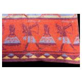 Vintage Tribal Geometric Wool Blanket - Southwestern Style