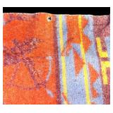 Vintage Tribal Geometric Wool Blanket - Southwestern Style