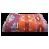 Vintage Tribal Geometric Wool Blanket - Southwestern Style