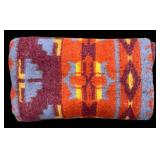 Vintage Tribal Geometric Wool Blanket - Southwestern Style