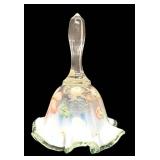 Vintage Fenton Hand-Painted Glass Bell - Floral Pink Flower