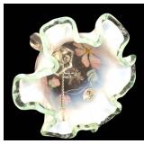 Vintage Fenton Hand-Painted Glass Bell - Floral Pink Flower