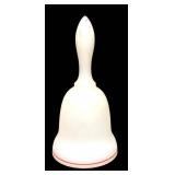 Vintage Fenton Hand-Painted Glass Bell - Floral Pink Flower