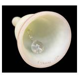 Vintage Fenton Hand-Painted Glass Bell - Floral Pink Flower