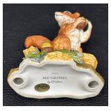 Red Squirrel 5622 by Andrea, Raccoons 5619, 7001 & E9025 (4 Figurines)