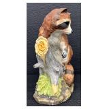 Red Squirrel 5622 by Andrea, Raccoons 5619, 7001 & E9025 (4 Figurines)