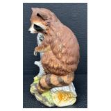 Red Squirrel 5622 by Andrea, Raccoons 5619, 7001 & E9025 (4 Figurines)