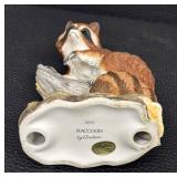 Red Squirrel 5622 by Andrea, Raccoons 5619, 7001 & E9025 (4 Figurines)
