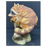 Red Squirrel 5622 by Andrea, Raccoons 5619, 7001 & E9025 (4 Figurines)