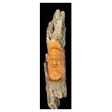 Doug Hicks Faces in Wood - Five Carved Cottonwood Faces on Bark Slabs