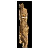 Doug Hicks Faces in Wood - Five Carved Cottonwood Faces on Bark Slabs