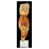 Doug Hicks Faces in Wood - Five Carved Cottonwood Faces on Bark Slabs