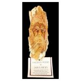 Doug Hicks Faces in Wood - Five Carved Cottonwood Faces on Bark Slabs