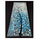 Cherry Blossom Tree Panel Wall Art - Signed 2009