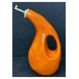 Rachael Ray H016S Olive Oil Vessel - 9-Inch Tall Orange Ceramic Pourer