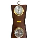Vintage Springfield Weather Instruments Burlington Northern Thermometer & Barometer