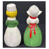 Vintage Salt & Pepper Shaker Set - 3 Pairs, 4 in Tall - Ceramic Figures