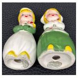 Vintage Salt & Pepper Shaker Set - 3 Pairs, 4 in Tall - Ceramic Figures