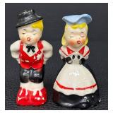 Vintage Salt & Pepper Shaker Set - 3 Pairs, 4 in Tall - Ceramic Figures