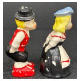 Vintage Salt & Pepper Shaker Set - 3 Pairs, 4 in Tall - Ceramic Figures