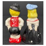 Vintage Salt & Pepper Shaker Set - 3 Pairs, 4 in Tall - Ceramic Figures