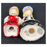 Vintage Salt & Pepper Shaker Set - 3 Pairs, 4 in Tall - Ceramic Figures