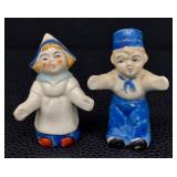 Vintage Salt & Pepper Shaker Set - 3 Pairs, 4 in Tall - Ceramic Figures