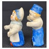 Vintage Salt & Pepper Shaker Set - 3 Pairs, 4 in Tall - Ceramic Figures