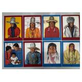Winold Reiss Glacier Park Portraits - 8 Prints