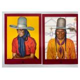 Winold Reiss Glacier Park Portraits - 8 Prints
