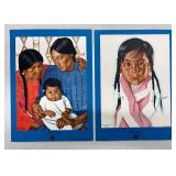 Winold Reiss Glacier Park Portraits - 8 Prints