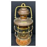 Anchor Ship Lantern - Copper & Brass with Glass Globe, Nautical Lighting