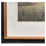 Carl Homstad Framed Landscape Woodblock Print, 'The Marsh'