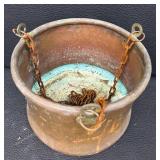 Vintage Hanging Planter & Water Pitcher - Brass/Copper
