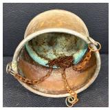Vintage Hanging Planter & Water Pitcher - Brass/Copper