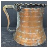 Vintage Hanging Planter & Water Pitcher - Brass/Copper