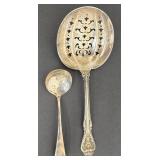 Gorham Gotham Sterling Slotted Spoon 7.25in & Birks Sterling Spoon 4.75in