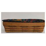 Vintage Longaberger Bread Basket with Liner & Protector & Handwoven Basket