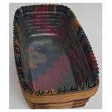 Vintage Longaberger Bread Basket with Liner & Protector & Handwoven Basket